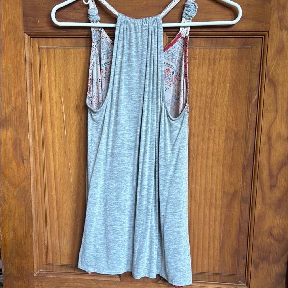 Maurices Asymmetrical Blue and Red Sleeveless Tank Top - Picture 3 of 4